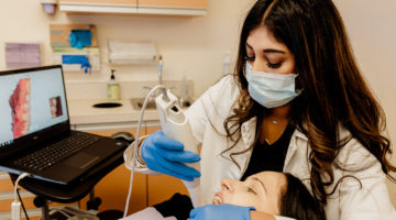 digital dental impression being taken